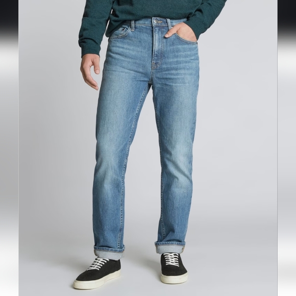 NWOT Everlane Men's Selvedge Straight Fit Jeans In Longbay Size 33x30 - Picture 2 of 11